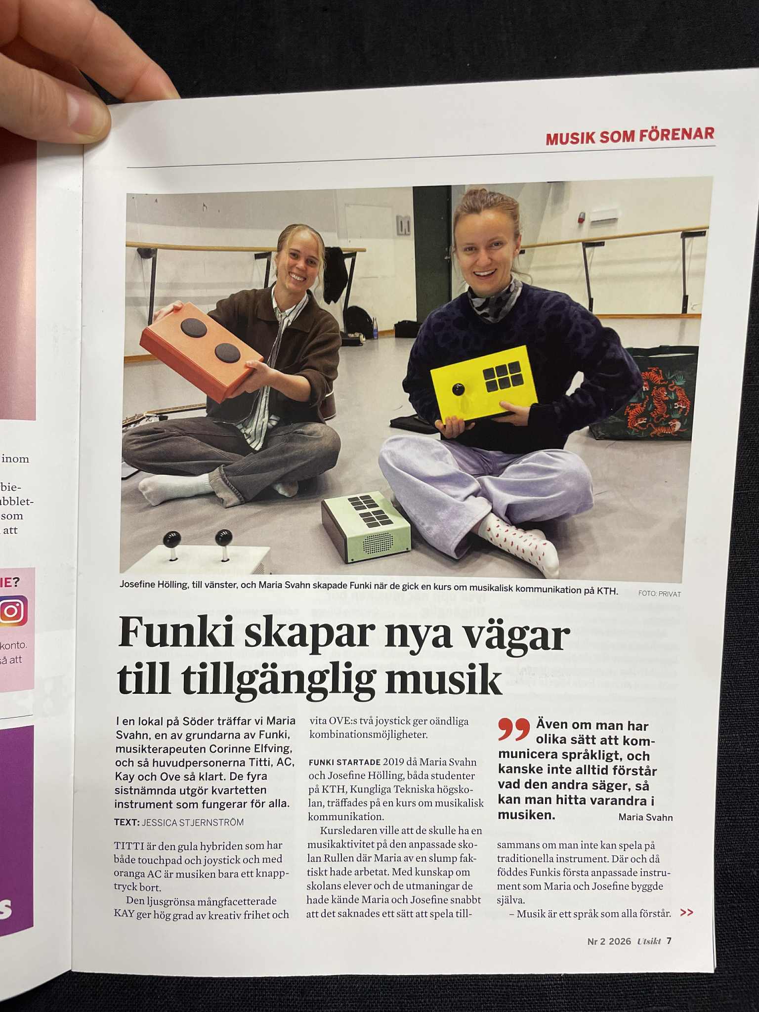Artikel i RBU medlemstidning utsikt